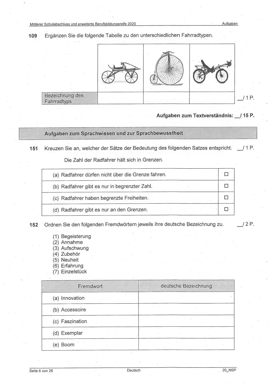 beBerlin
Senatsverwaltung für Bildung, Jugend und Familie
Schriftliche Prüfungsarbeit
zur erweiterten Berufsbildungsreife und
zum mittleren