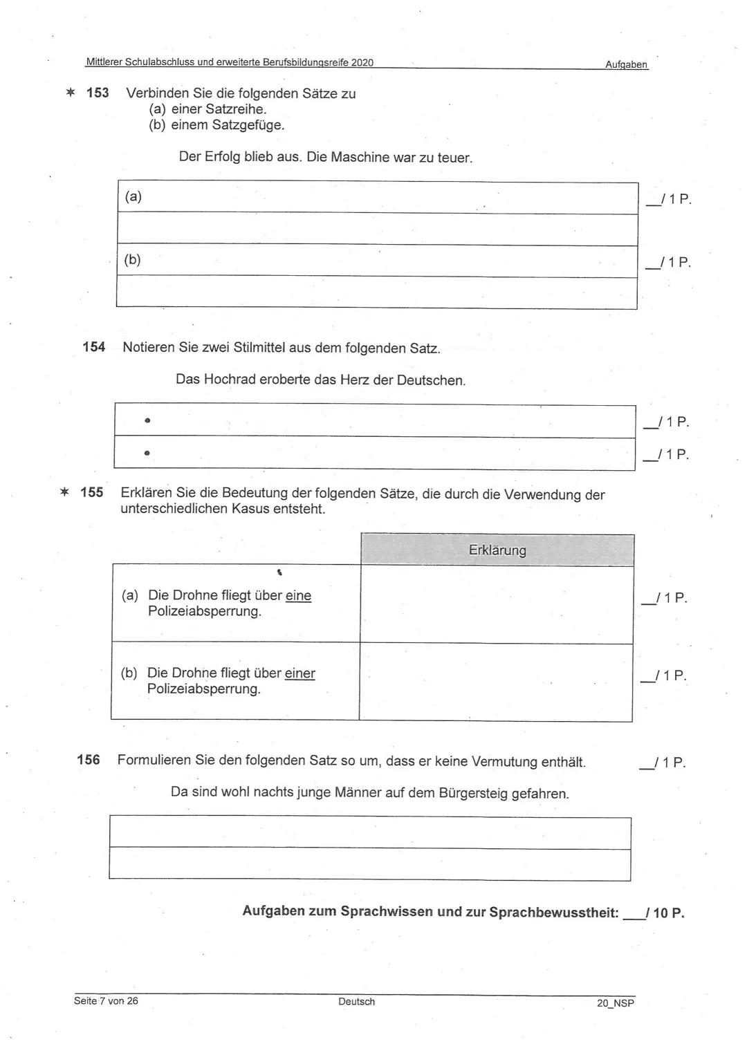 beBerlin
Senatsverwaltung für Bildung, Jugend und Familie
Schriftliche Prüfungsarbeit
zur erweiterten Berufsbildungsreife und
zum mittleren