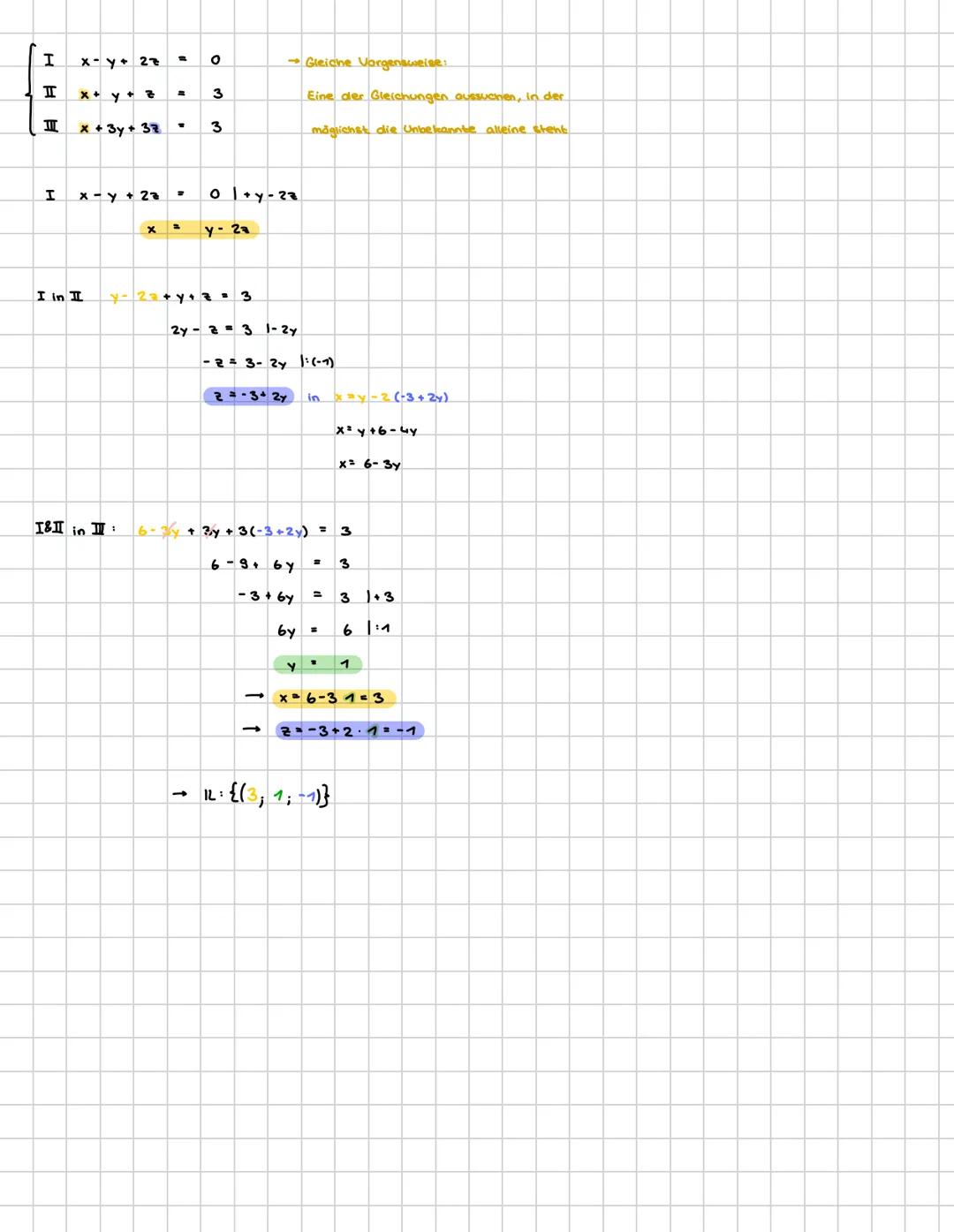 # Lineare Gleichungen
→Lineare Gleichungen/Gleichungssysteme lost du, indem du durch Addition/Subtraktion und Multiplikation/Division
x auf