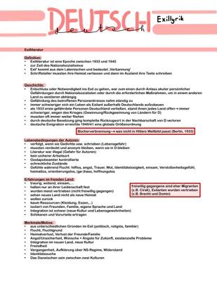 Know Lernzettel zur Exillyrik thumbnail