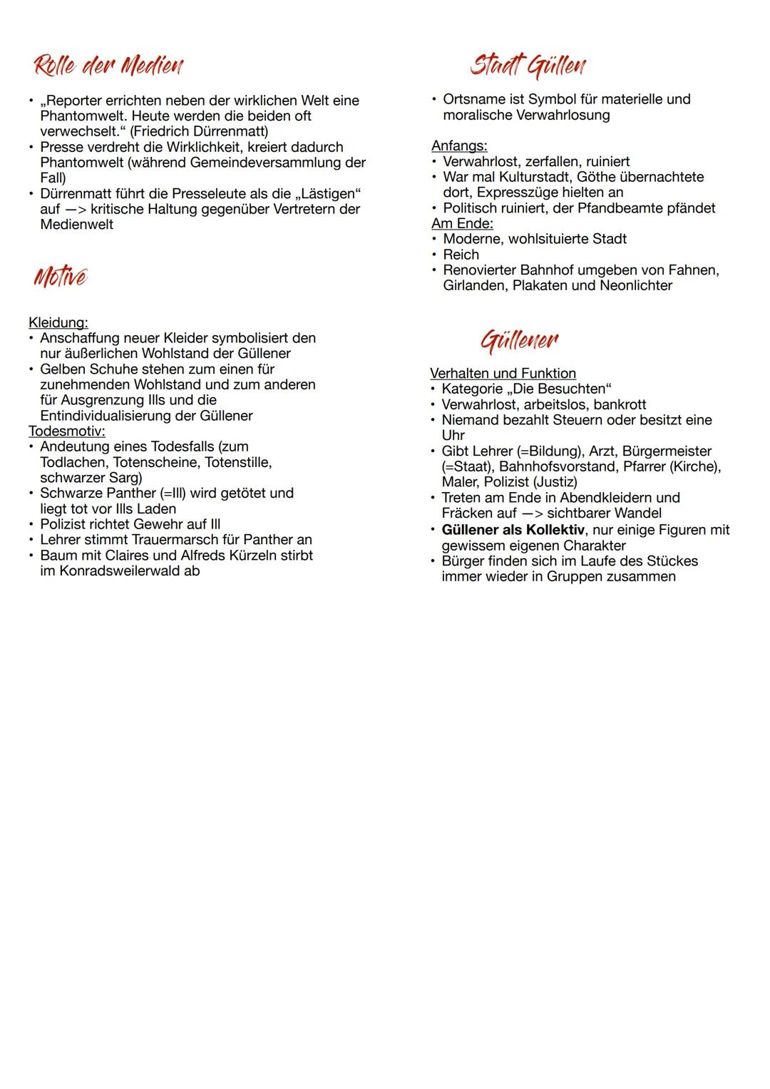 # BESUCH DER ALTEN DAME
## Figurenkonstellation
Alfred III
ehemaliges Liebespar
Claire Zachanassian
Rache
Die Güllner Bürger
Inhatt