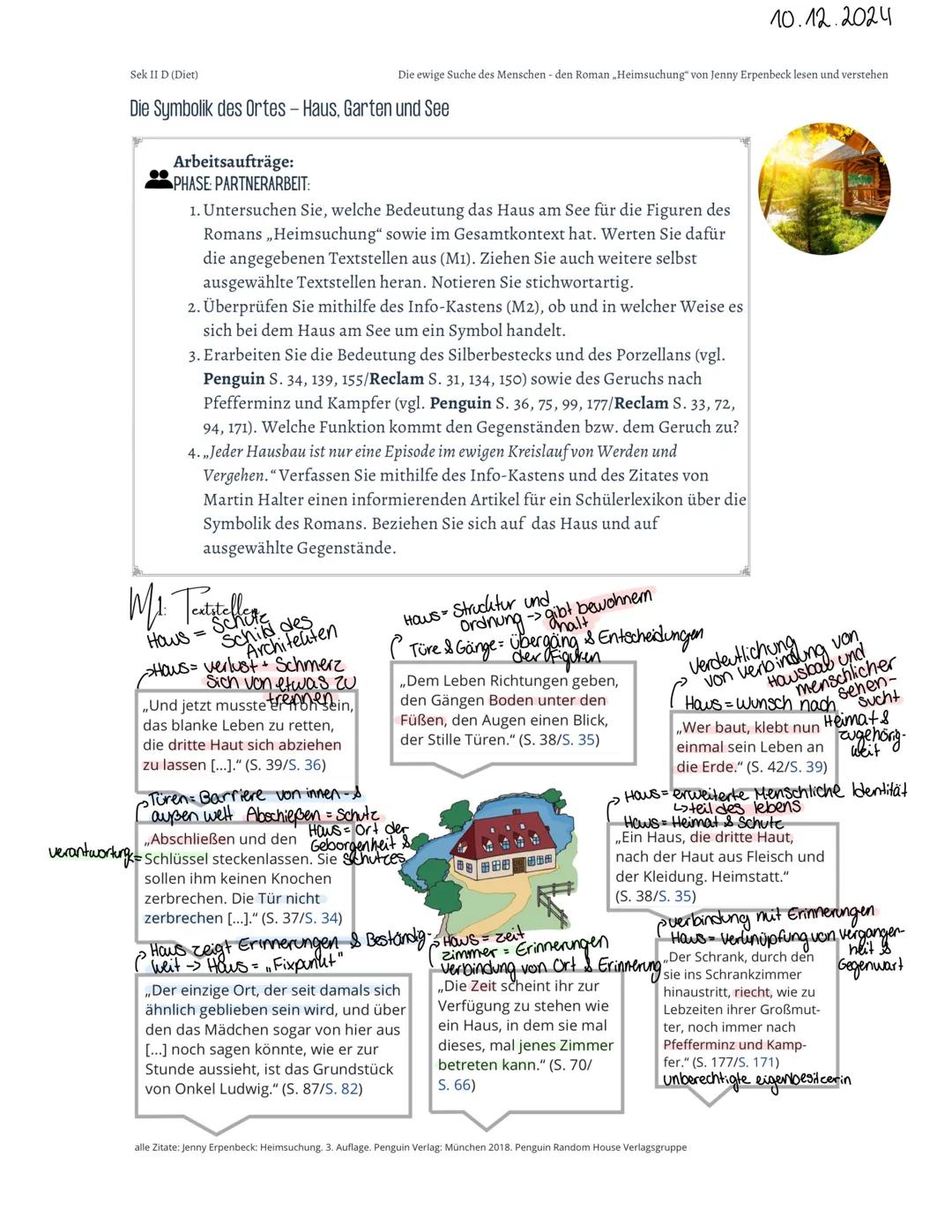 Symbolik des Hauses -> Heimsuchung, Jenny Erpenbeck
