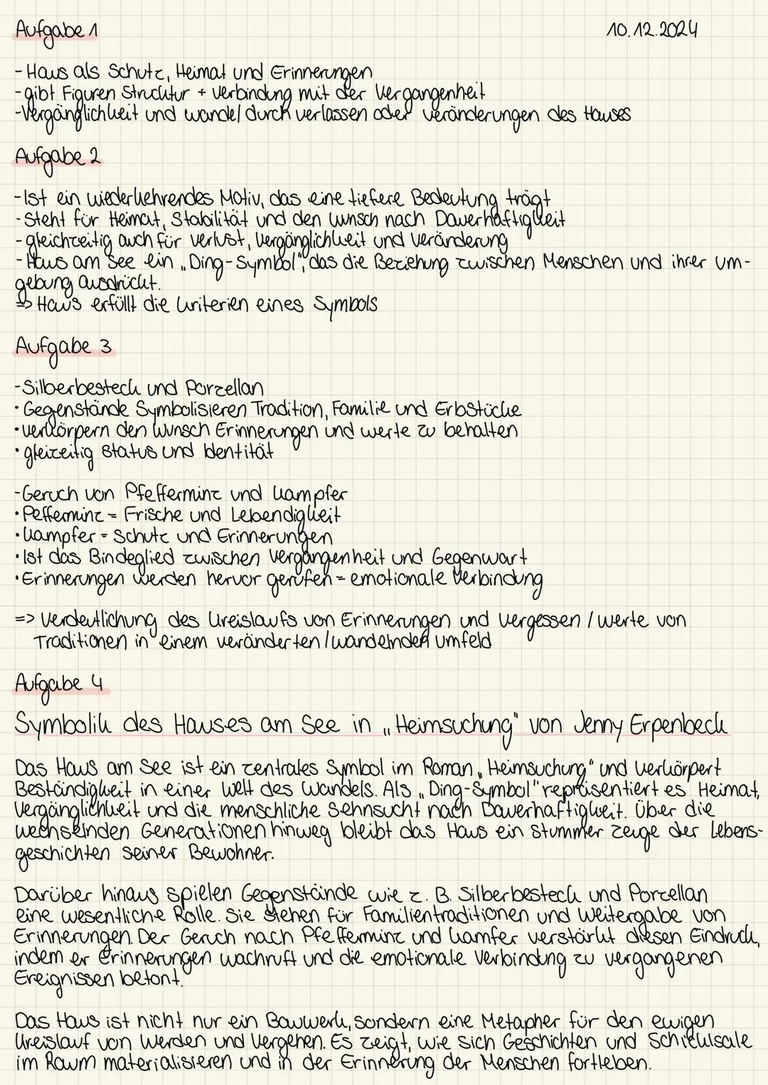 10.12.2024
Sek II D (Diet)
Die ewige Suche des Menschen den Roman,,Heimsuchung" von Jenny Erpenbeck lesen und verstehen
Die Symbolik des Ort