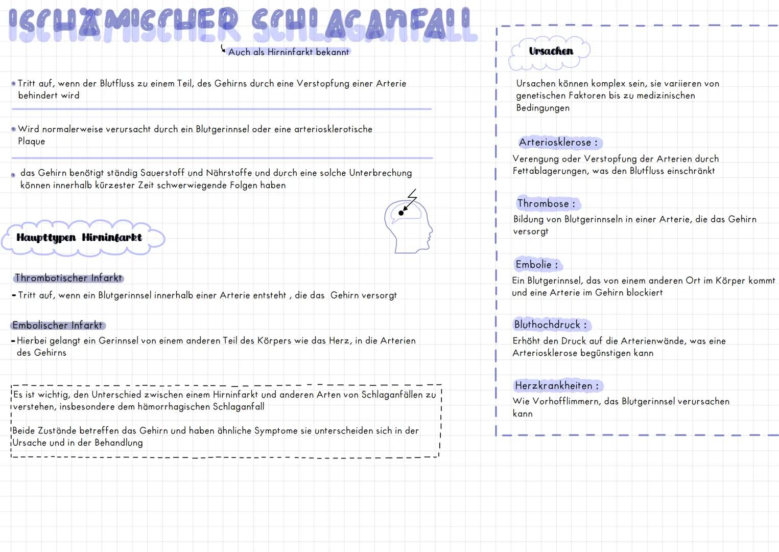 # ADOPI EY
Schlaganfall
→ Ein plötzlicher Ausfall von Hirnfunktionen, der durch eine Unterbrechung
der Blutzufuhr zum Gehirn verursacht wi
