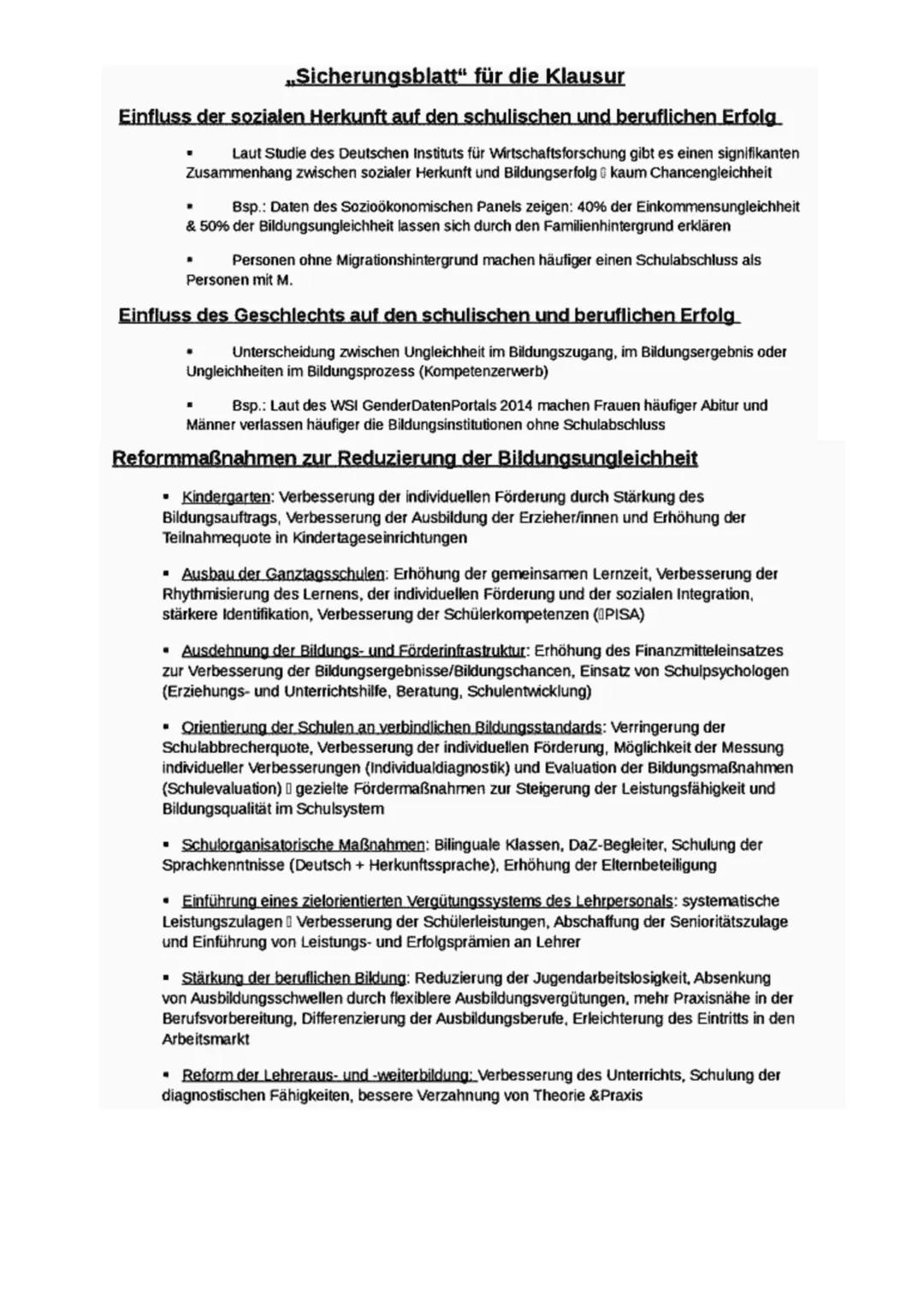 •
SOUI KLAUSUR 3
Soziale Ungleichheit
Definition (2010)
•
• Menschen leben und arbeiten meist in beständigen Beziehungen
•
Enstehen von Bezi