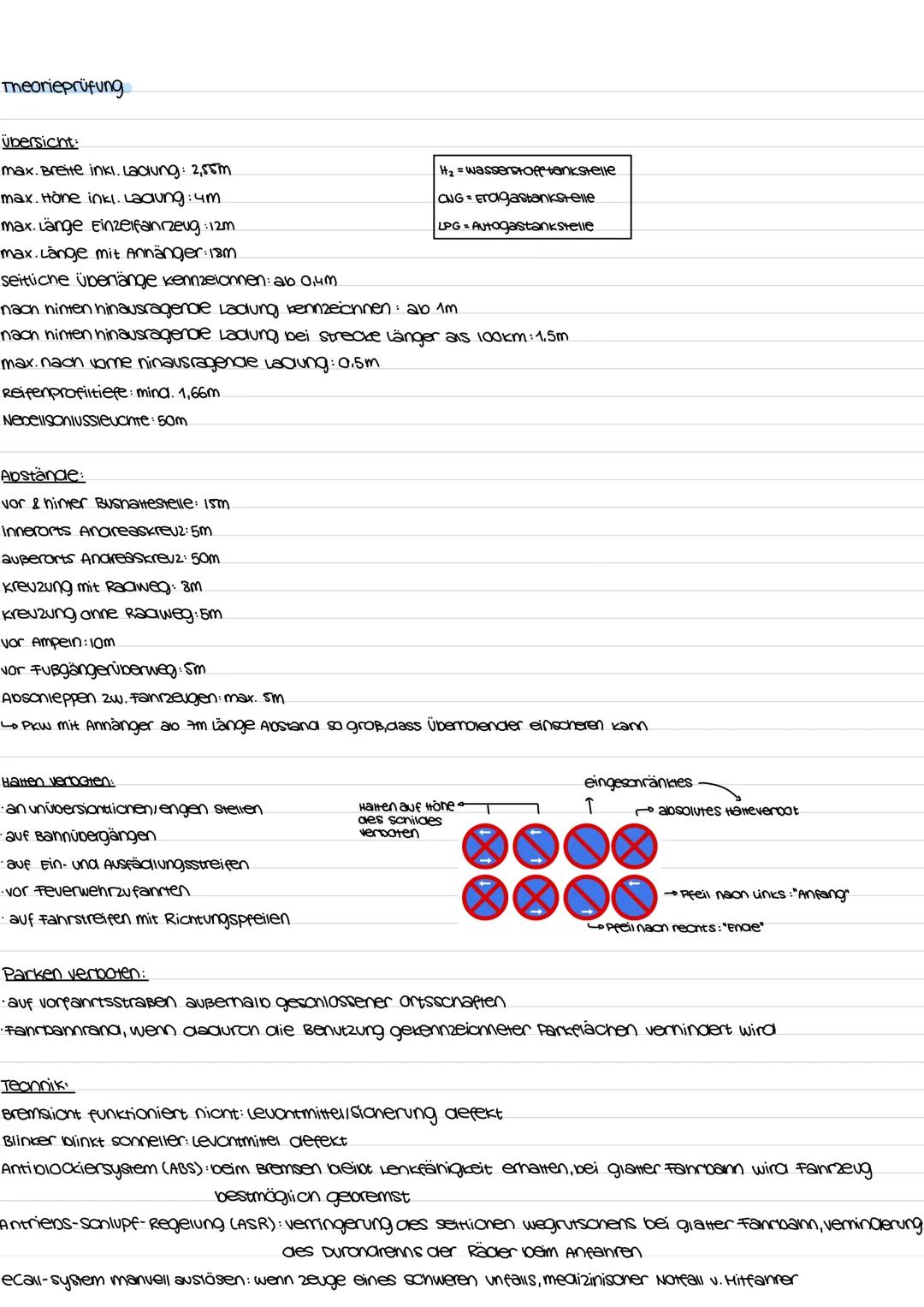 Theorieprüfung
übersicht
max. Breite inkl. Ladung: 2,55m
max. Hōne inkl. Ladung: 4m
max. Länge Einzelfahrzeug: 12m
max. Länge mit Annänger: