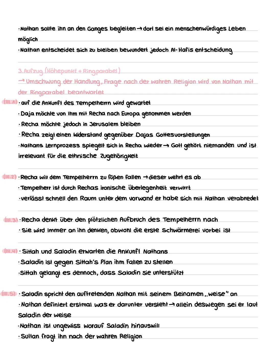 # NATHAN DER WEISE
Aufbau und Struktur
4. Aufzug (Exposition)
→Einführung in Nathans Lebenswelt und Andeutung der Konfliktfelder
(1.1)