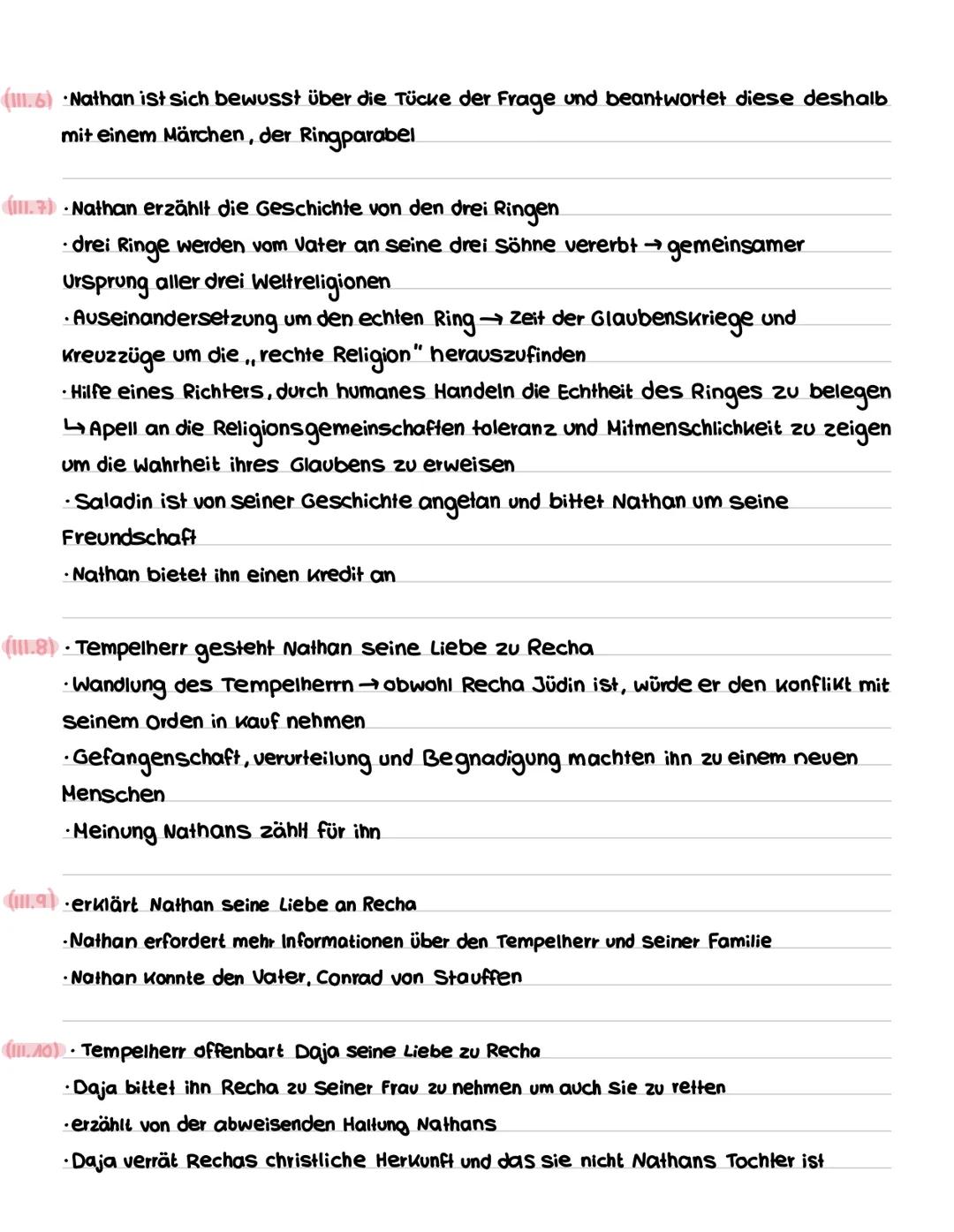 # NATHAN DER WEISE
Aufbau und Struktur
4. Aufzug (Exposition)
→Einführung in Nathans Lebenswelt und Andeutung der Konfliktfelder
(1.1)