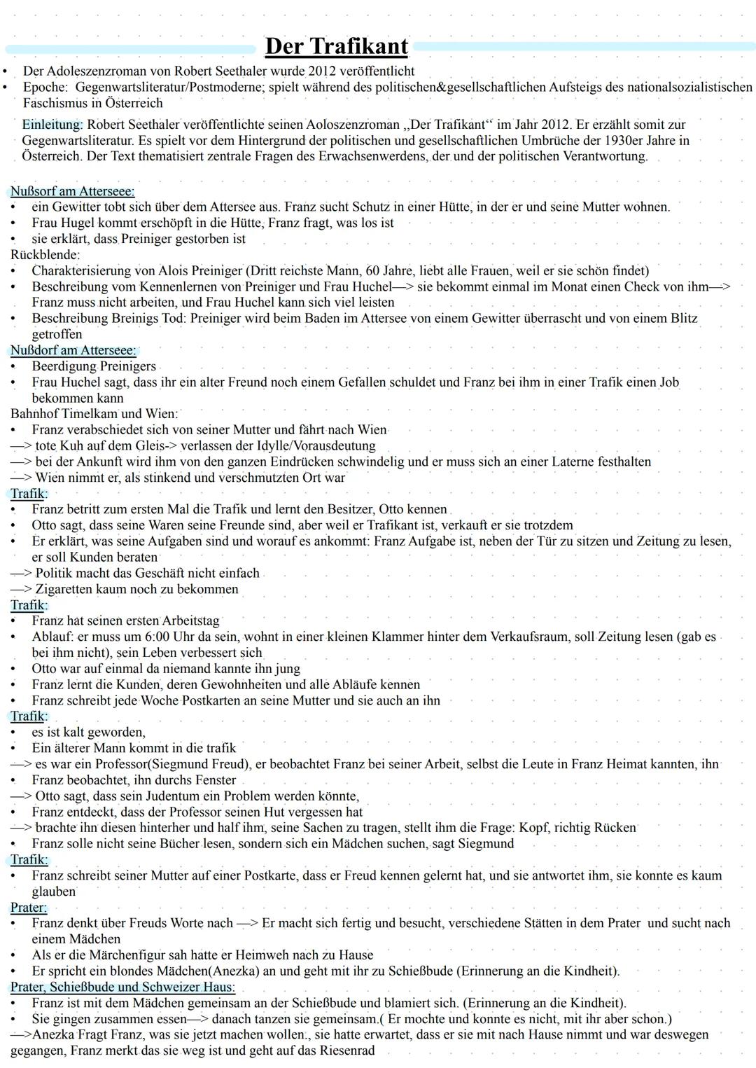 Trafikant Abi Vorbereitung