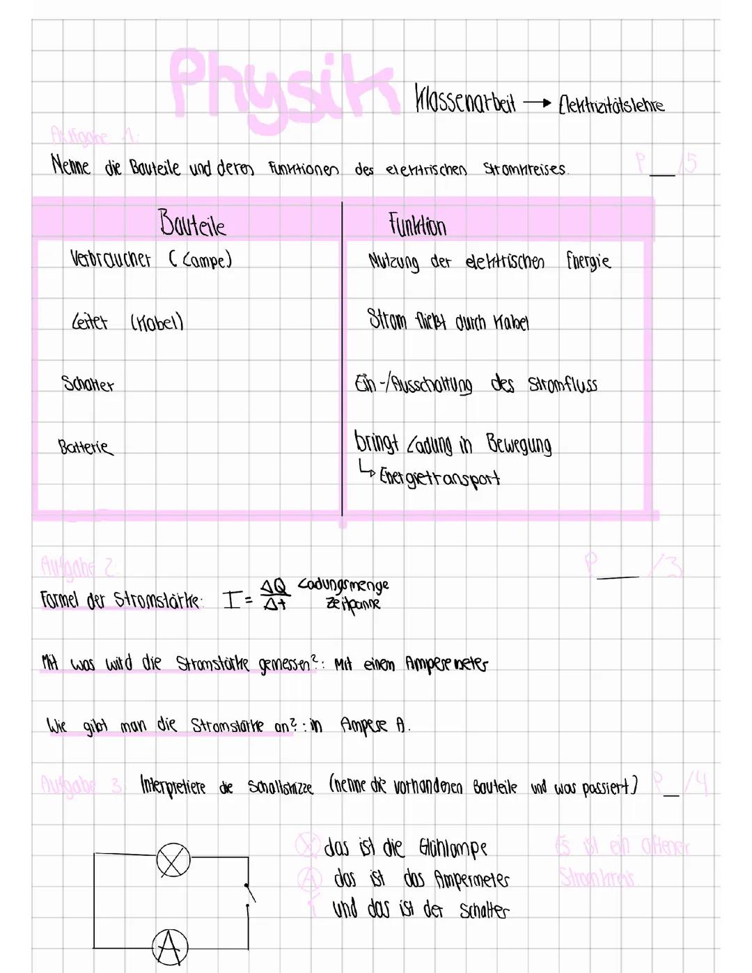 Physik Elektrizitätslehre