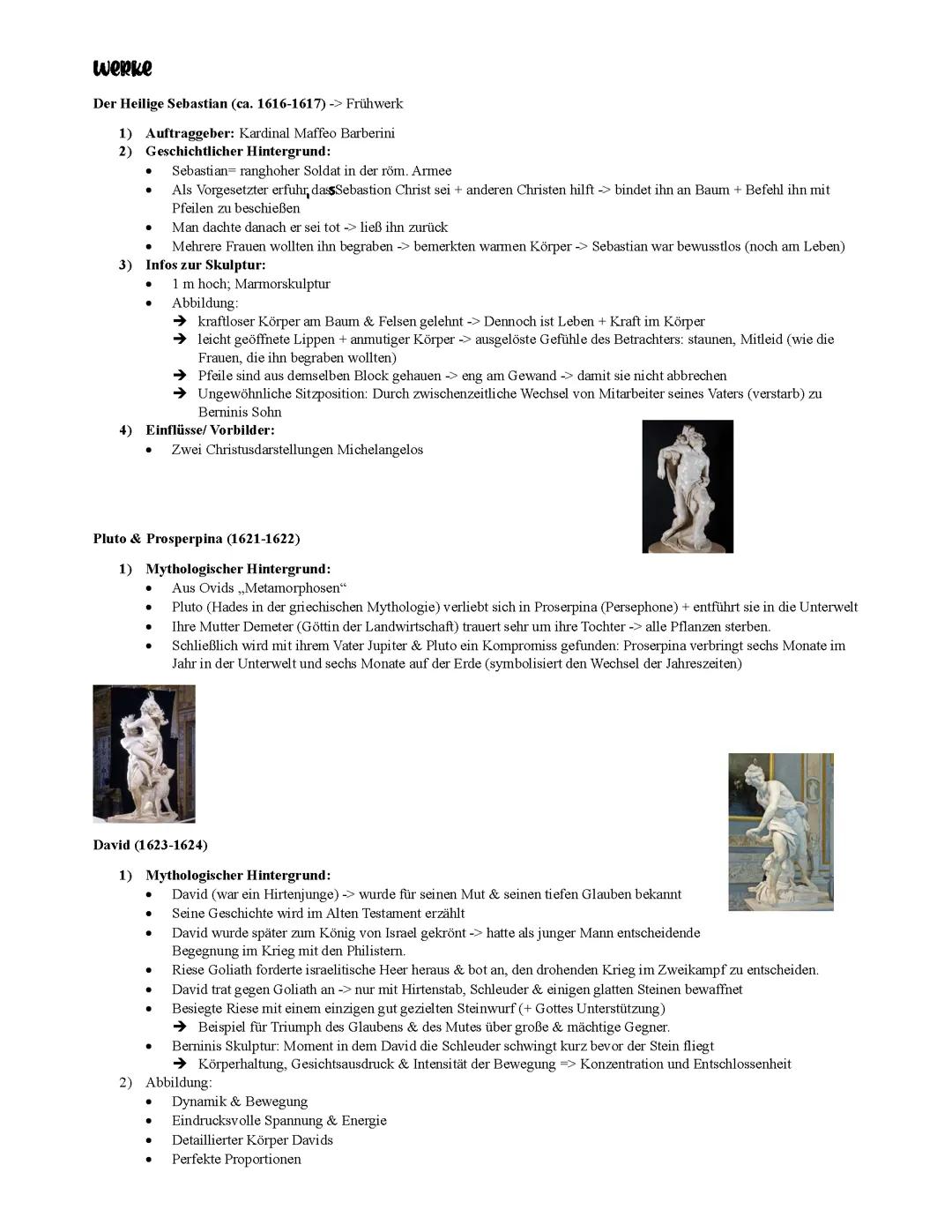 Gianlorenzo Bernini‘s Werke und Hintergründe