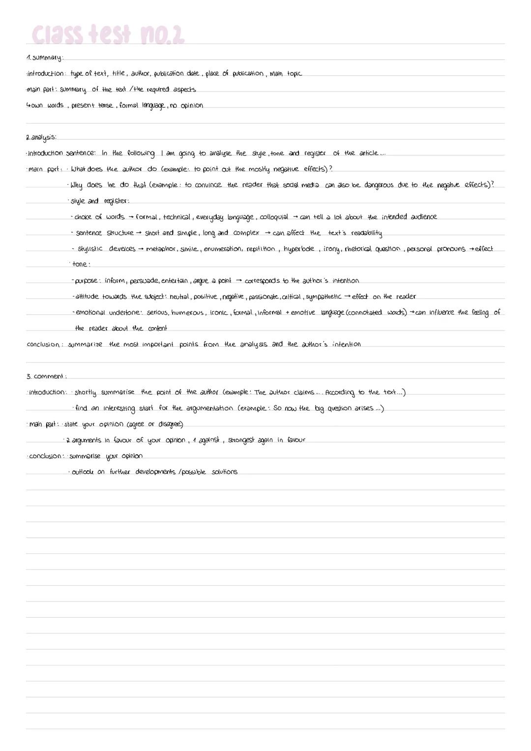 # class test no.2
1. summary:
introduction type of text, title, author, publication date, place of publication, main topic
main part: sum