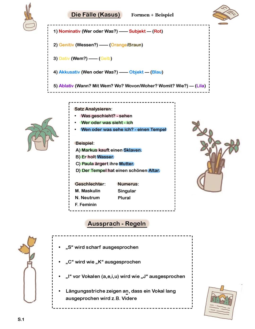 Latein Grundlagen / Niedersachen / Anfänger / Abitur :)