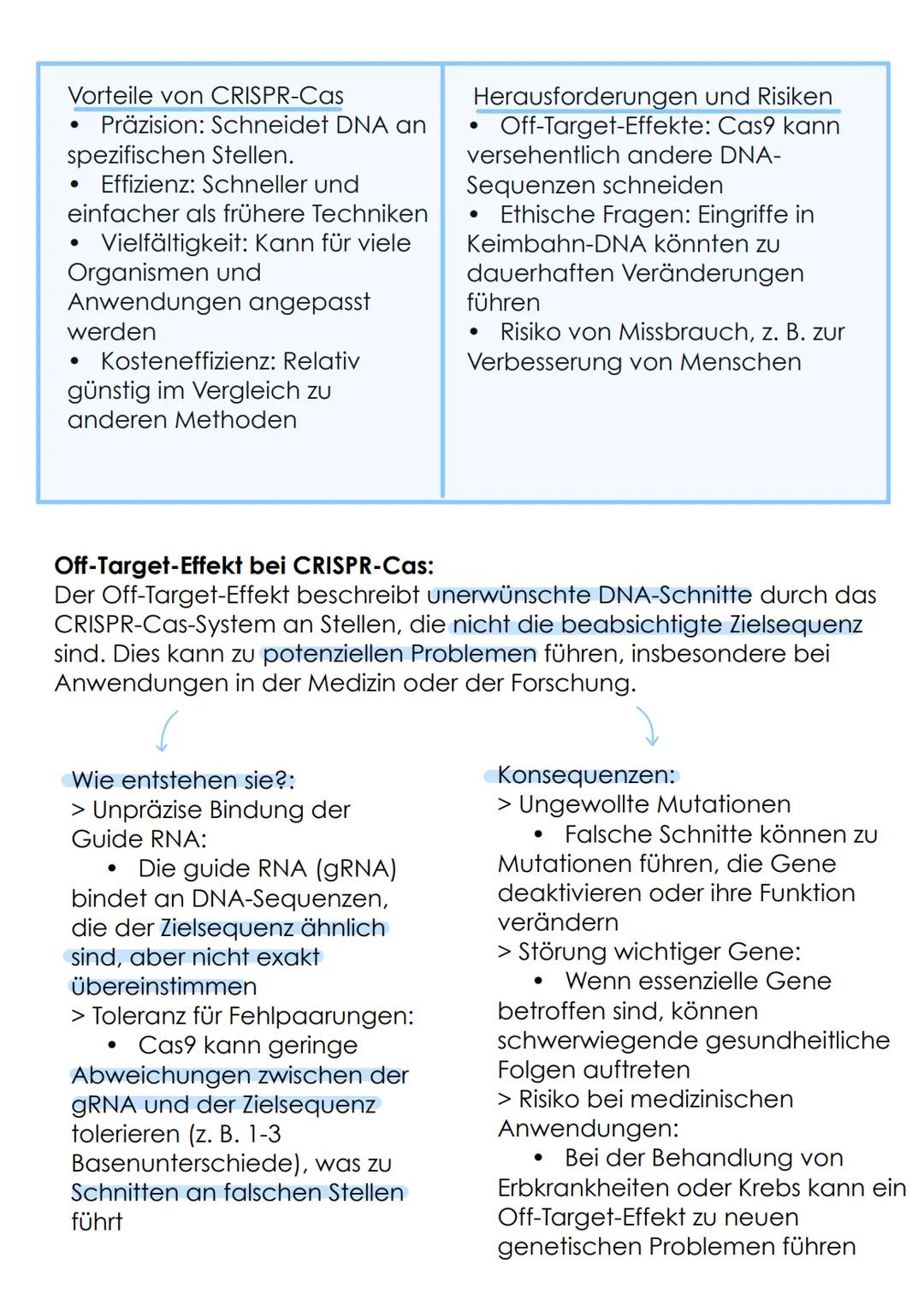 CRISPR-Cas Technik
> neue, molekularbiologische Methode zum gezielten Schneiden und
Verändern von DNA
> Ziel: Einfügen, Entfernen oder Modif