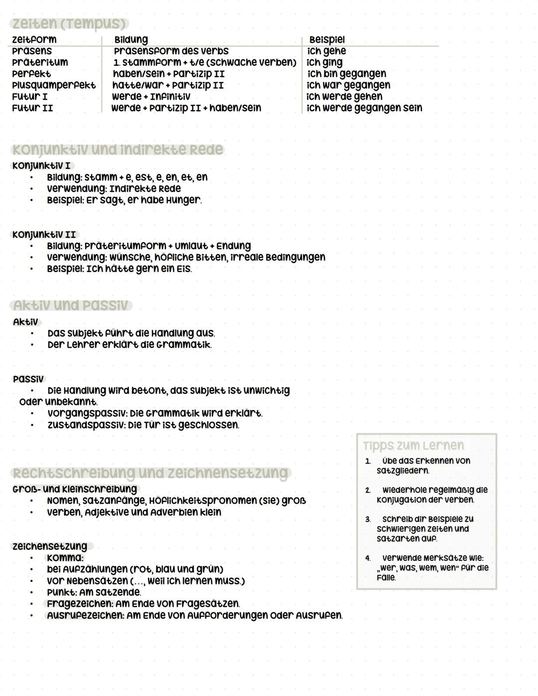 Lernzettel: Grammatik
Wortarten.
1. Nomen (substantive)
Definition: Nomen bezeichnen Dinge, Lebewesen, orte, Ideen, Gedanken oder abstrakte
