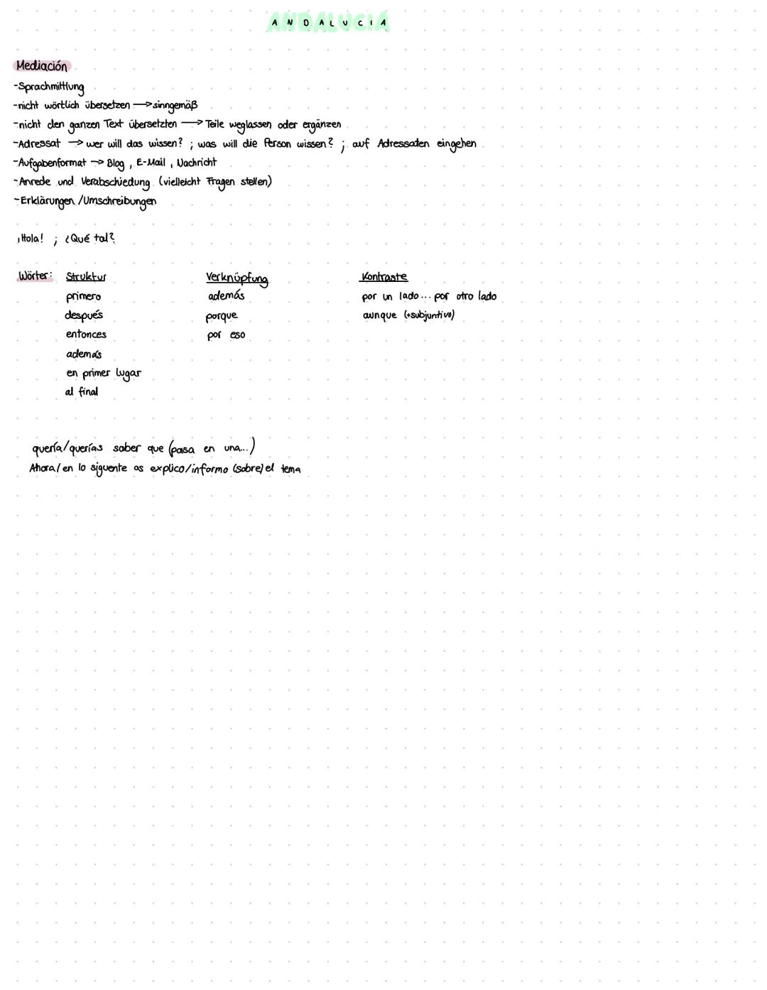 Mediación
-Sprachmittlung
-nicht wörtlich übersetzen → sinngemäß
-nicht den ganzen Text übersetzten → Teile weglassen oder ergänzen
-Adressa