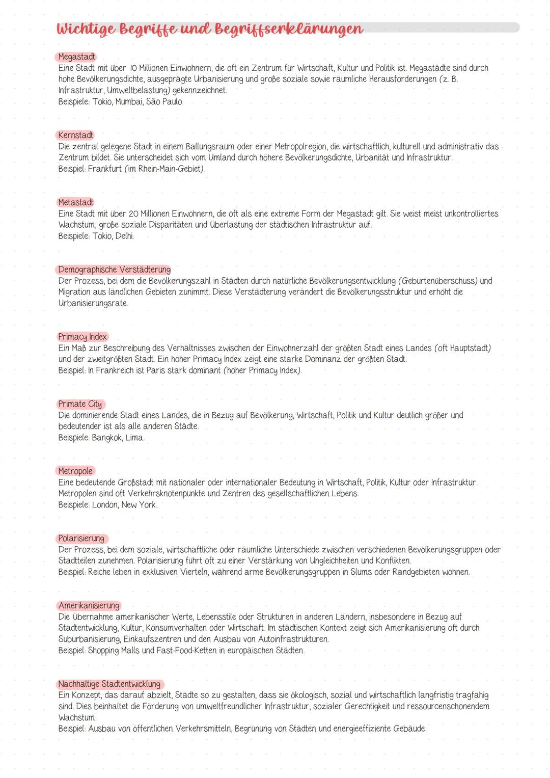 # Städte außer Rand und Band
Metropolisierungsprozesse in nicht industrialisierten Ländern
1) Bevölkerungswachstum
Das Bevölkerungswachst