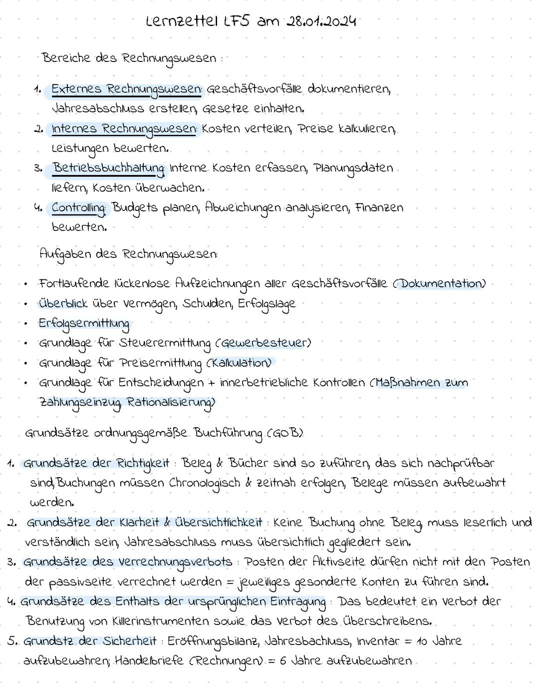 Einstieg (Grundlagen) des Rechnungswesen