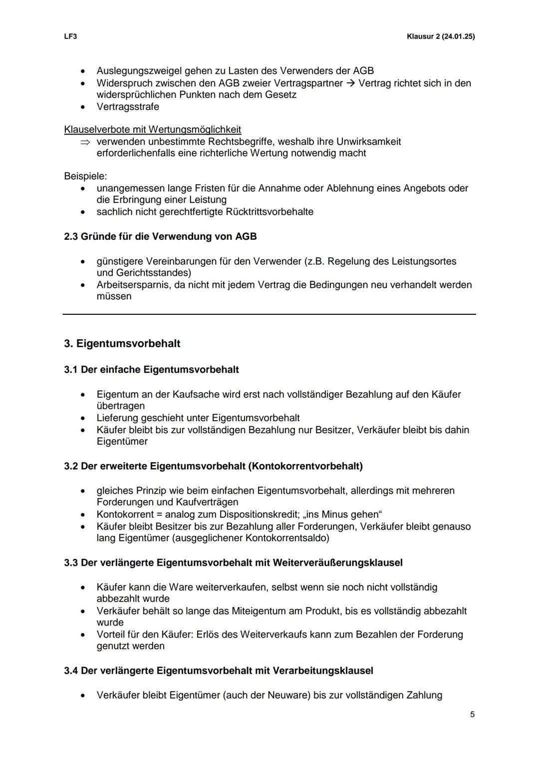 --- OCR Start ---
LF3
Inhalt
Lernzettel
Klausur 2 (24.01.25)
1. Kaufvertrag.
2
1.1 Zustandekommen Kaufvertrag (Antrag und Annahme)
2
1.2 Bei