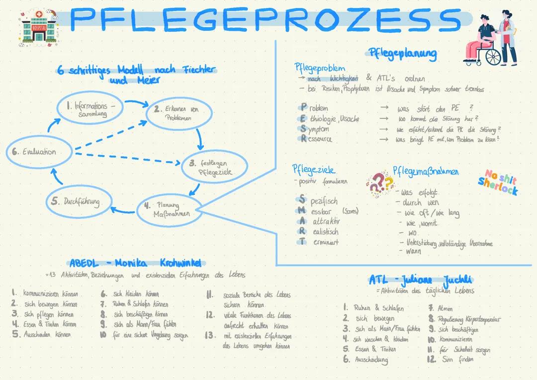 Pflegeprozess, Pflegeplanung Übersicht