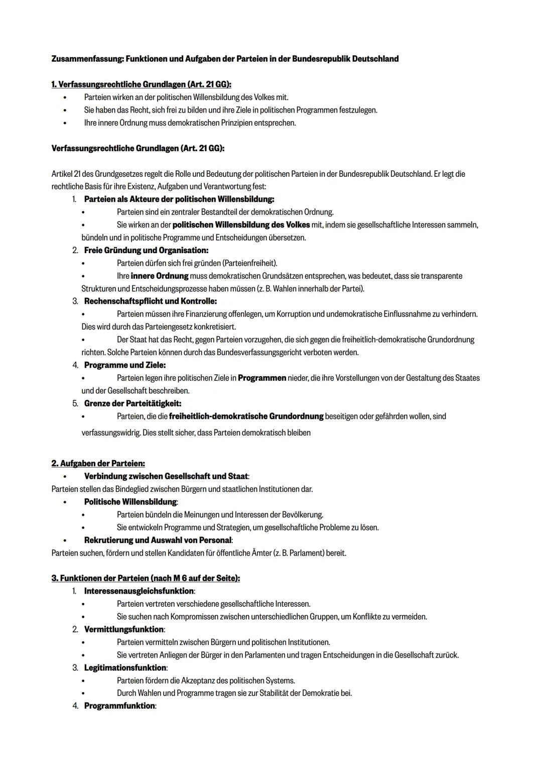 # Lernzettel PoWi Klausur 2 (Populismus, Funktion von Parteien)
# Populismus
Themen
# 1. Definition und Merkmale von Populismus
- Was ist