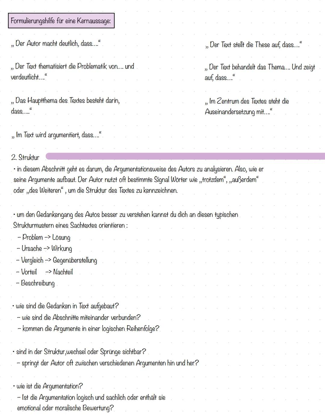 --- OCR Start ---
Aufgabe eines Sachtextes:
SACHTEXTANALYSE
• Die Aufgabe eines Sachtextes ist es, dem Leser objektive und überprüfbare Info