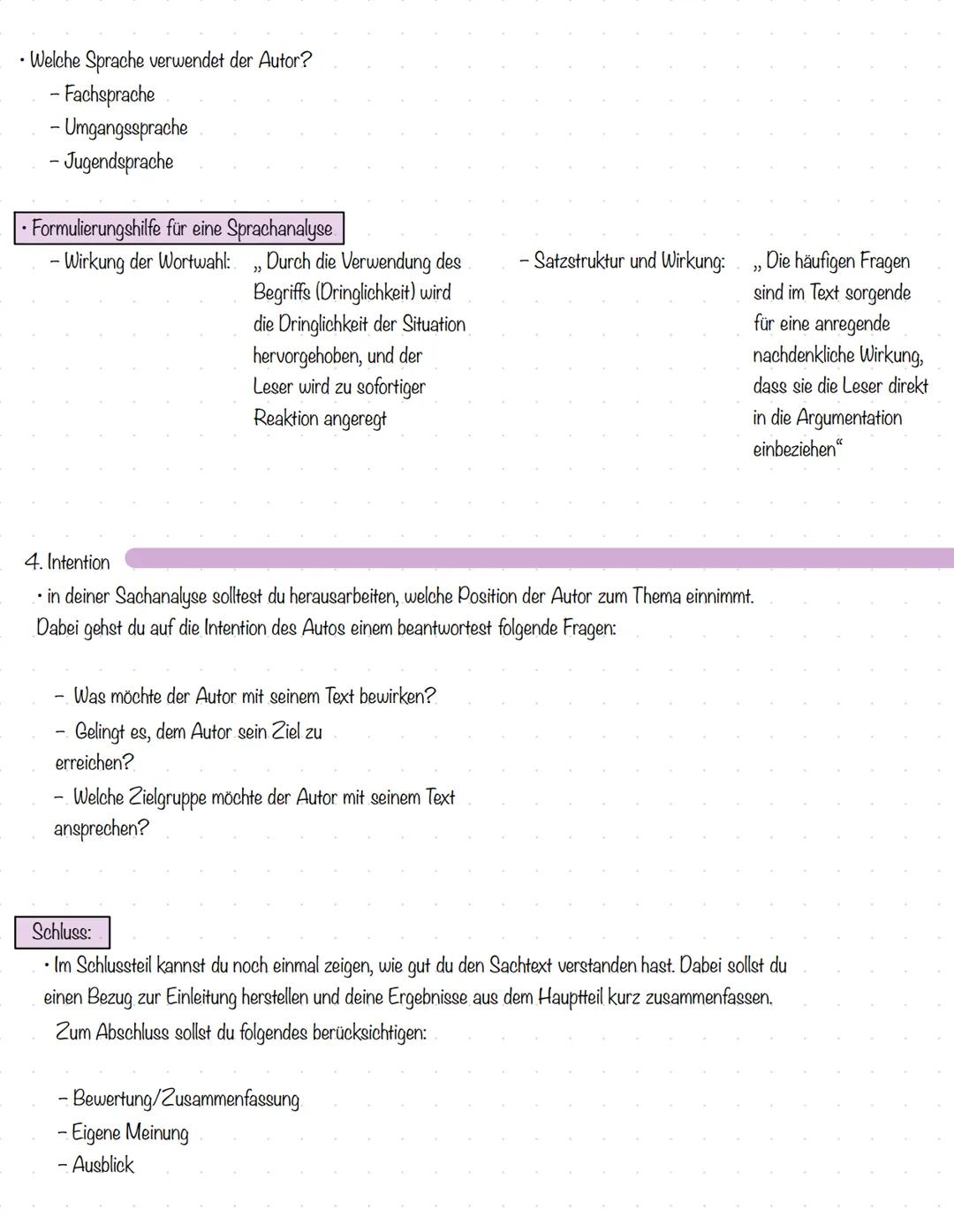 --- OCR Start ---
Aufgabe eines Sachtextes:
SACHTEXTANALYSE
• Die Aufgabe eines Sachtextes ist es, dem Leser objektive und überprüfbare Info