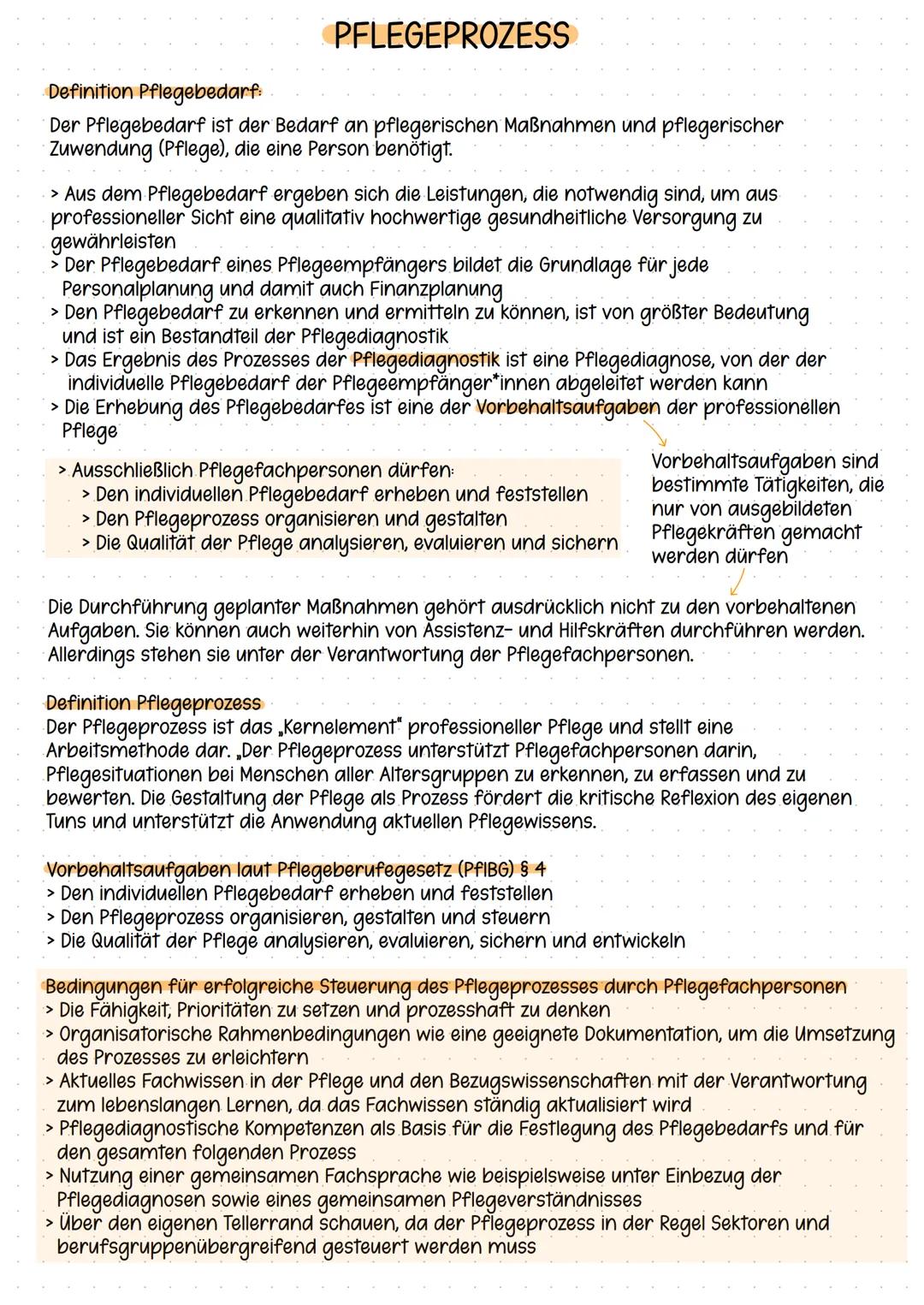 --- OCR Start ---
Ziel
-> auf systematische Art & Weise den Pflegebedarf zu ermitteln und dem Bedürfnis der
Plegeempfänger innen nach pflege