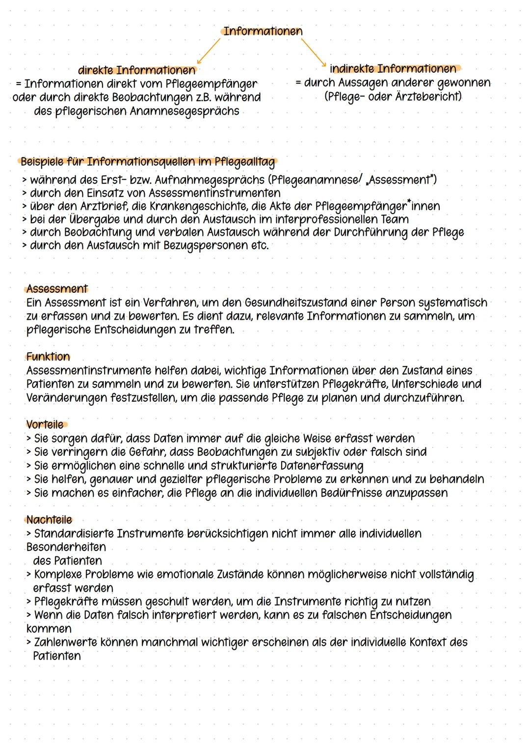 --- OCR Start ---
Ziel
-> auf systematische Art & Weise den Pflegebedarf zu ermitteln und dem Bedürfnis der
Plegeempfänger innen nach pflege