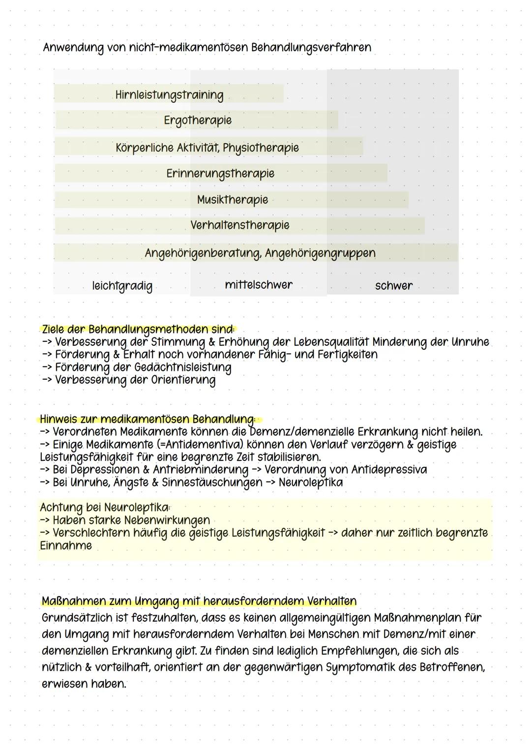 --- OCR Start ---
Definition
DEMENZ
Demenz ist eine fortschreitende Erkrankung, bei der geistige Fähigkeiten wie
Gedächtnis, Denken und Orie