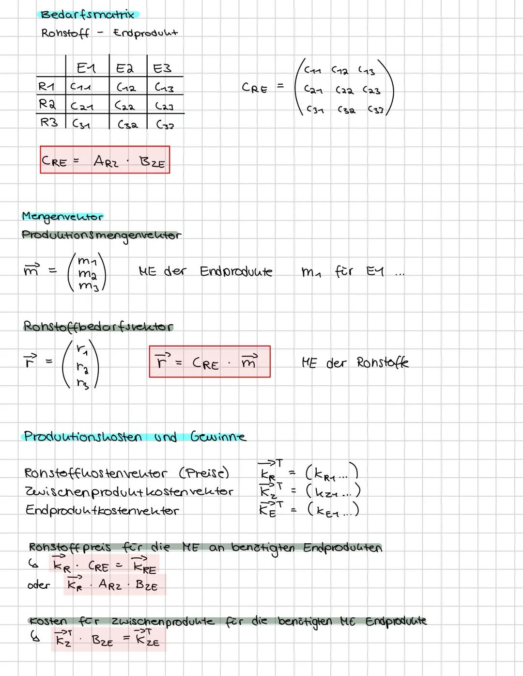 Lineare Algebra
Matrizen Tabellarisch
$Azxs = \begin{pmatrix} a_{11} & a_{12} \\ a_{21} & a_{22} \end{pmatrix}$ $z = zeile$
(Quadratisch