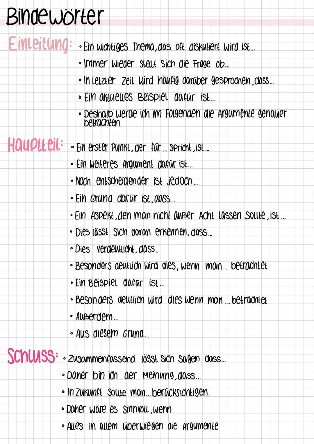 --- OCR Start ---
Lineare Erörterung
was ist eine lineare Erörterung?
Eine lineare Erörterung ist ein Aufsatz, in dem du eine Meinung zu ein