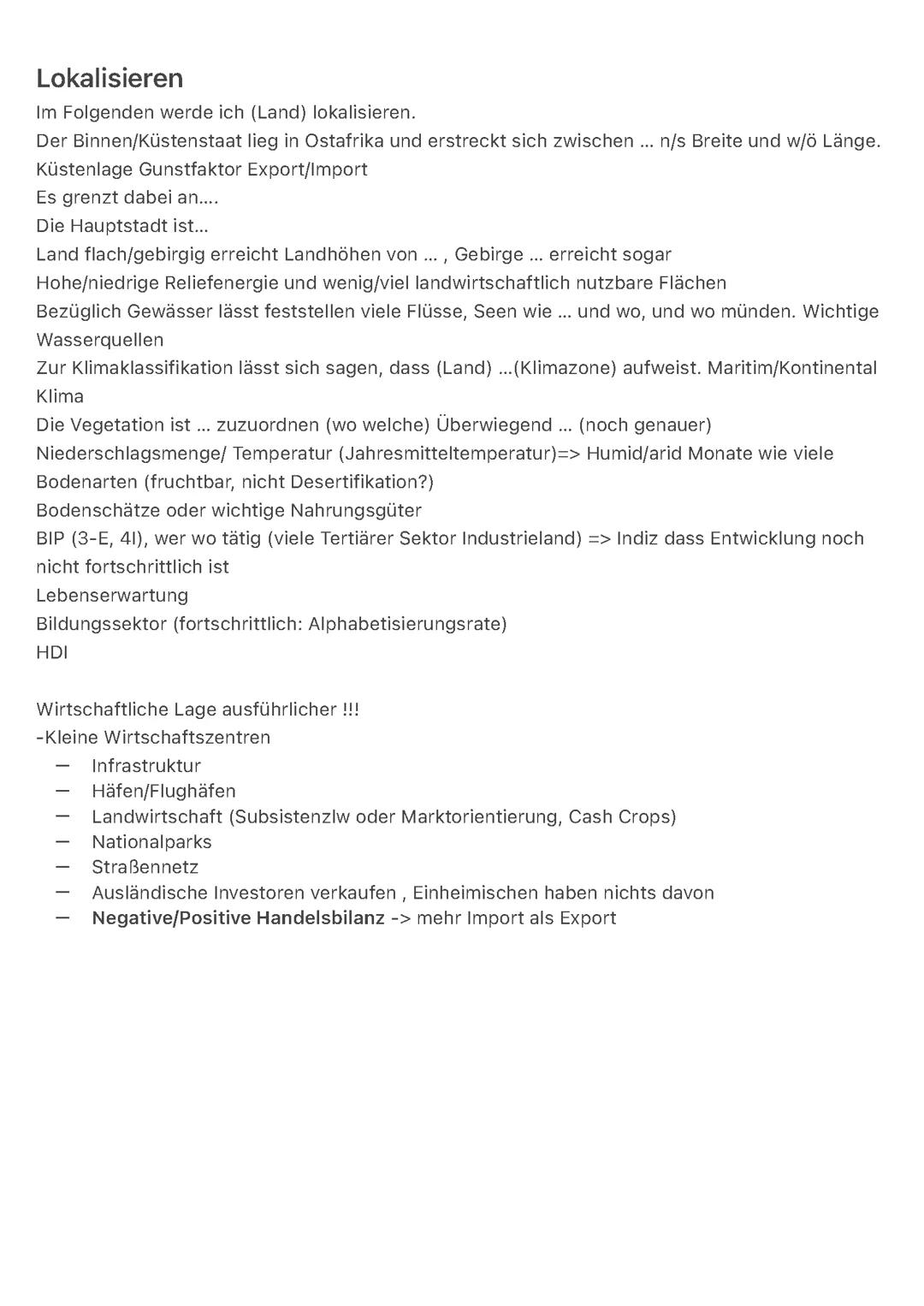 Lokalisieren in Erdkunde