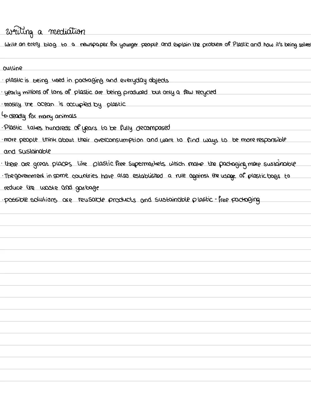 mediation
general
* final text is shorter than original text
* only mediate the important or necessary Information.
* Who are yo medi