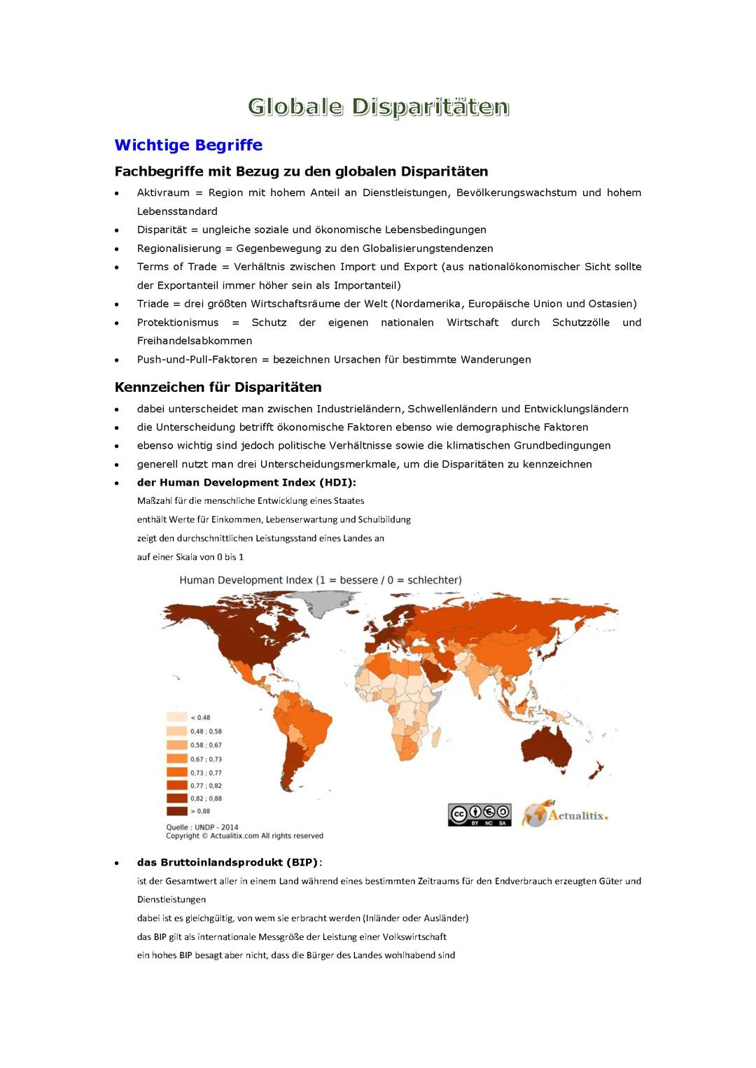 Globale Disparitäten