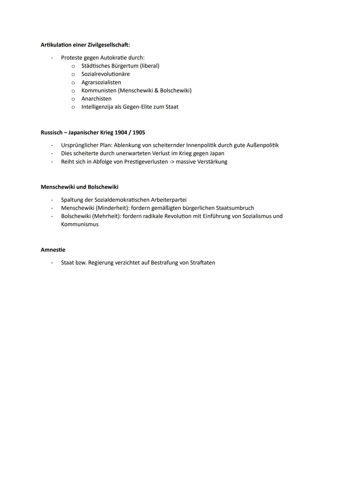 # Russische Revolution 1905
- Russland als Land mit langer Geschichte -> Kriege -> Ausdehnung
- Langwierige Dynastie der Romanows
- Zar Nik