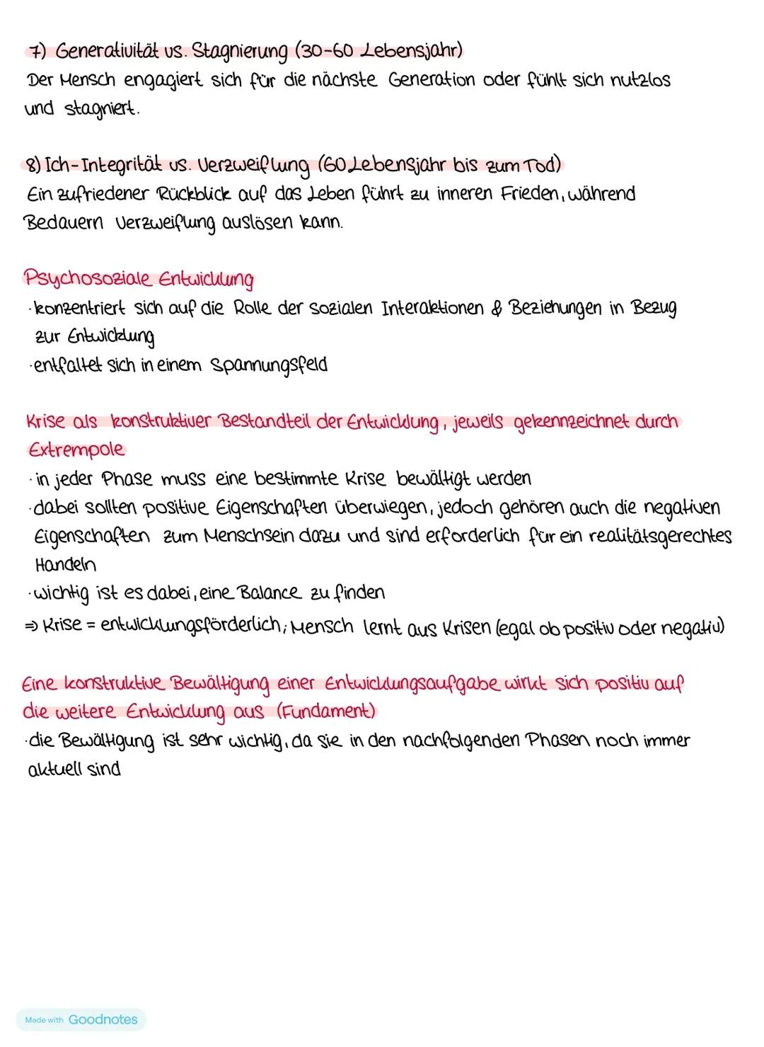 # Die psychosioziale Entwicklung nach
Erik H. Grikson
Erikson entwickelte das Stufenmodell der psychosozialen Entwicklung. Eriksons Theorie