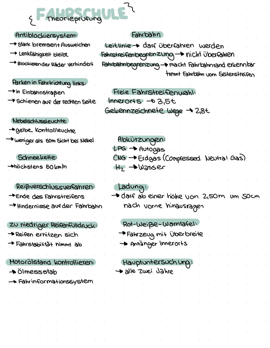 --- OCR Start ---
FAHRSCHULE
Antiblockiersystem:
→Stark bremsent Ausweichen
→Lenkfähigkeit bleibt
→Blockierender Räder verhindert
Parken in