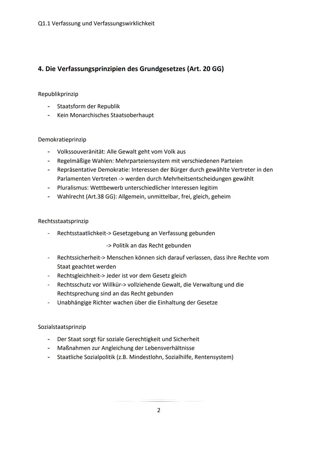 --- OCR Start ---
Q1.1 Verfassung und Verfassungswirklichkeit
Q1.1 Verfassung und Verfassungswirklichkeit:
Rechtsstaatlichkeit und Verfassun