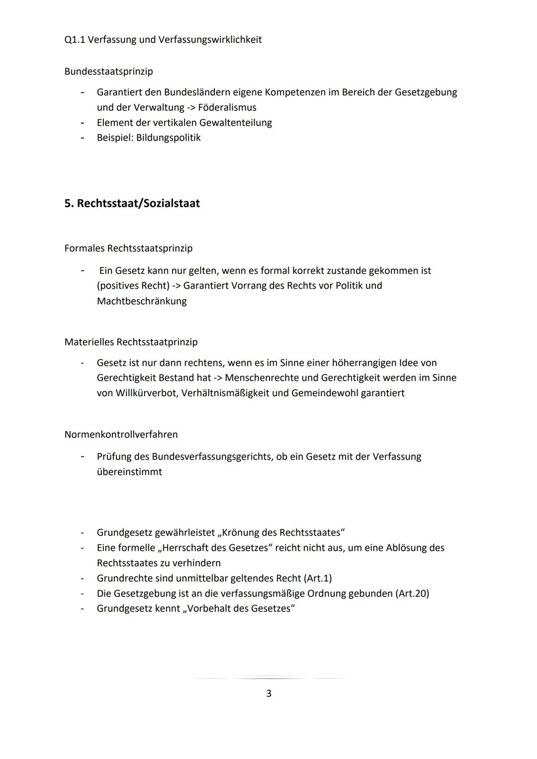 --- OCR Start ---
Q1.1 Verfassung und Verfassungswirklichkeit
Q1.1 Verfassung und Verfassungswirklichkeit:
Rechtsstaatlichkeit und Verfassun