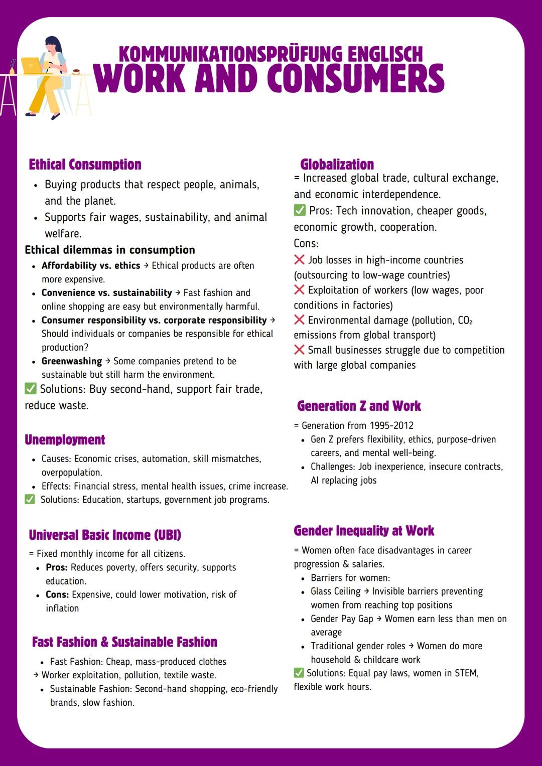# KOMMUNIKATIONSPRÜFUNG ENGLISCH
# ENVIRONMENT
**Causes of Environmental Problems**
1. Burning fossil fuels (coal, oil, gas) → $CO_2$ emis