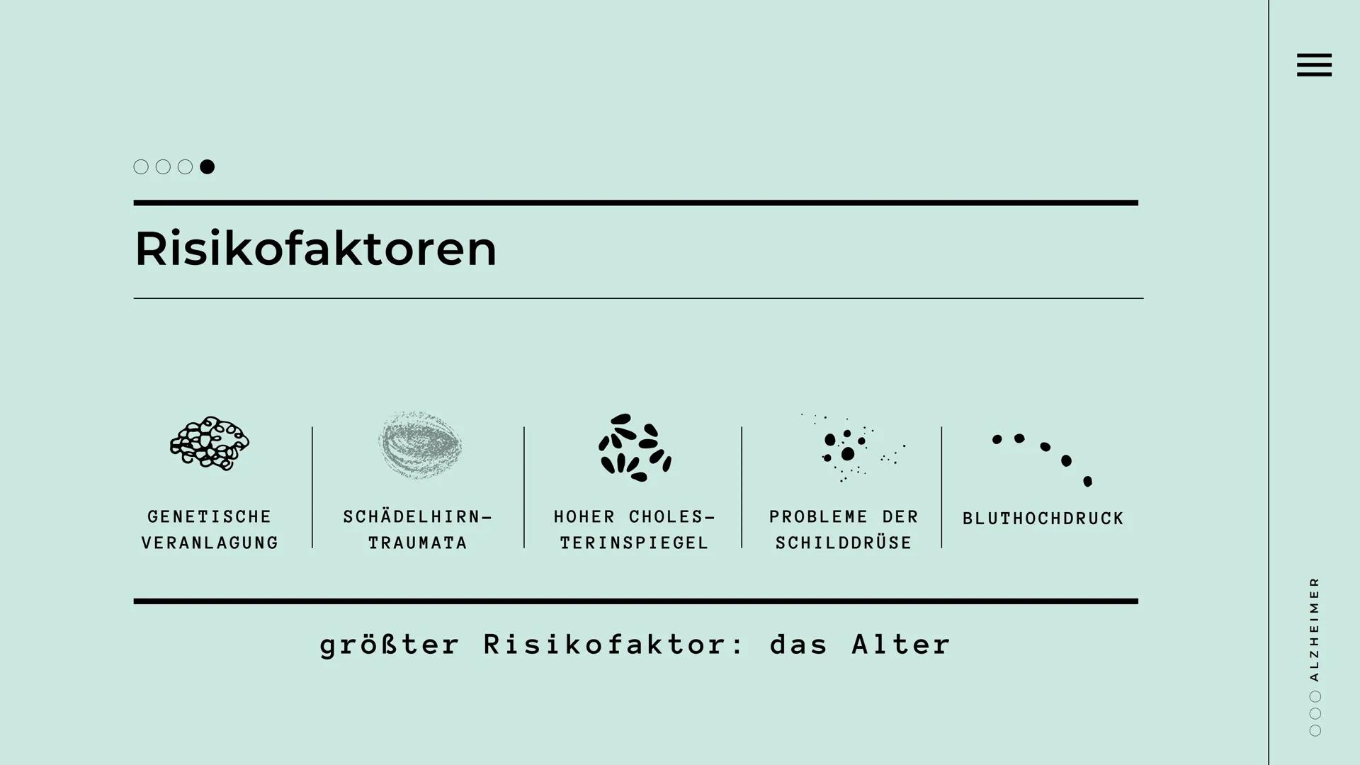 # Neurodegenerative Erkrankung
Alzheimer
Präsentiert von
ooo --- OCR Start ---
Übersicht
allgemeine Informationen & Alois Alzheimer
>
Was