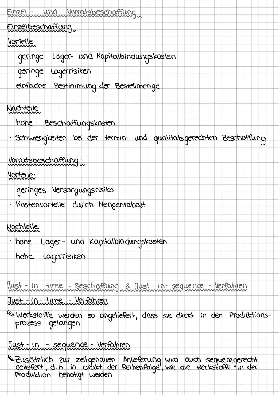 # BWL-KA 1
Beschaffung und Lagerhaltung
Unter Beschaffung wird der Einkauf der für die Leistungs-
erstellung benötigten Materialien (2 B R