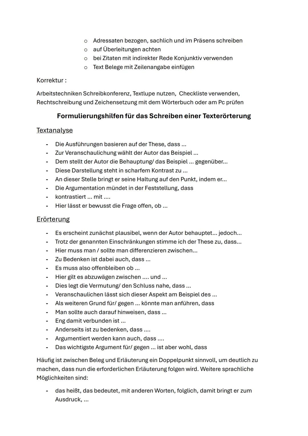 # Eine Texterörterung schreiben
Bei einer Text gebundenen Erörterung sind die Fragestellung oder das Problem durch einen Text vorgegeben.Di