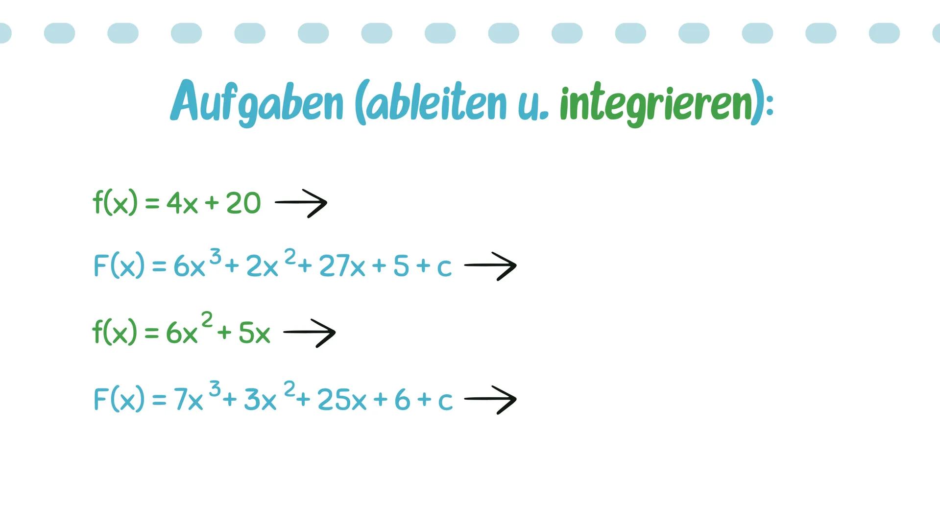 # Stammfunktion
Amelie, Annalena Q2 # Inhaltsverzeichnis:
Was ist eine Stammfunktion?
Bildung von Stammfunktionen
-> Ableiten und integrie