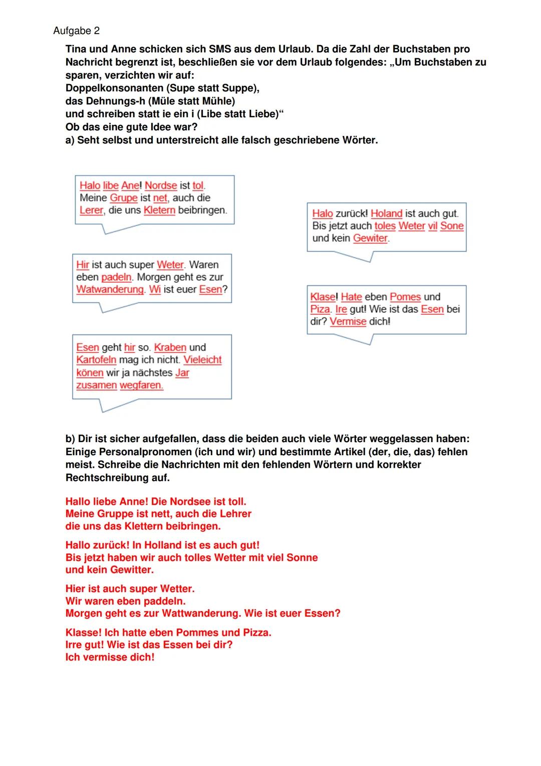 5. Klasse / Deutsch
# Klassenarbeit - Rechtschreibung
s, ss oder ß; Doppelkonsonanten; Dehnungs h; i oder ie
Aufgabe 1
Setze s, ss oder