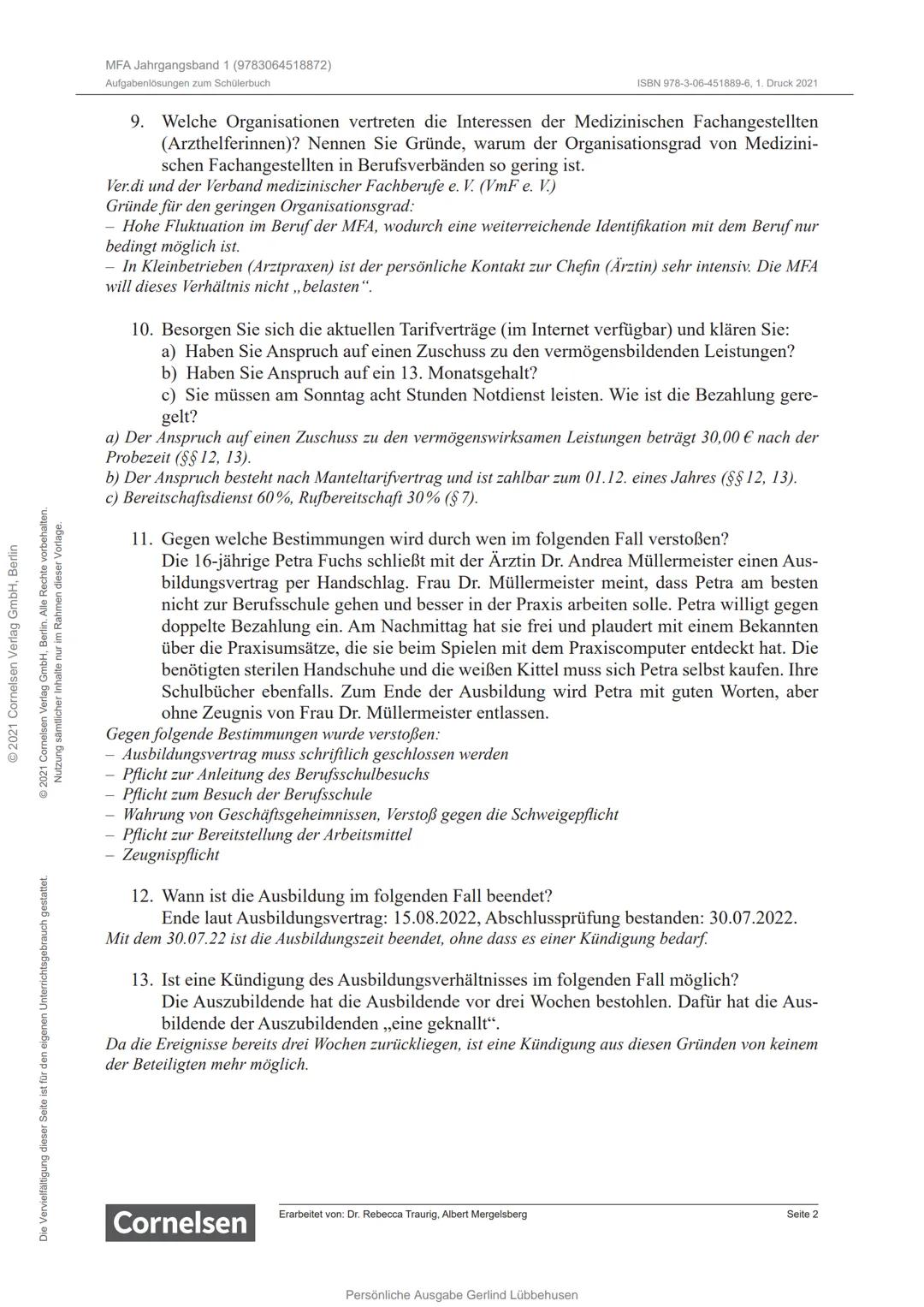 2021 Cornelisen Velo OH, Berlin
# Medizinische
# Fachangestellte
# Ausbildungsjahr 1
# Aufgabenlösungen
# Cornelsen
Persönliche Ausgabe