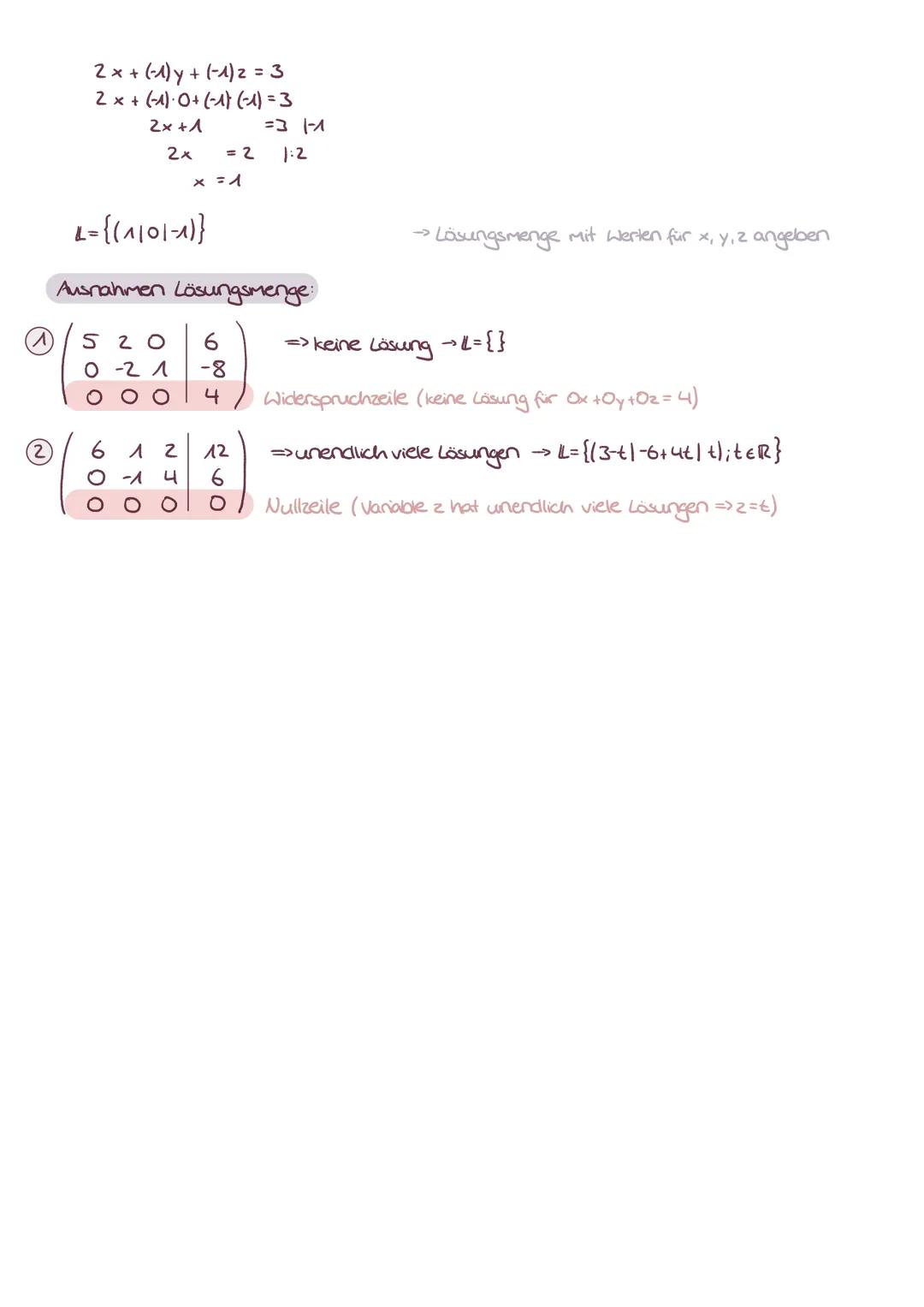 # Gauß-Verfahren / Gauß-Algorithmus
→zur Lösung von linearen Gleichungssystemen
→bei 3 Variablen
### Möglichkeiten Gleichungen zu verände