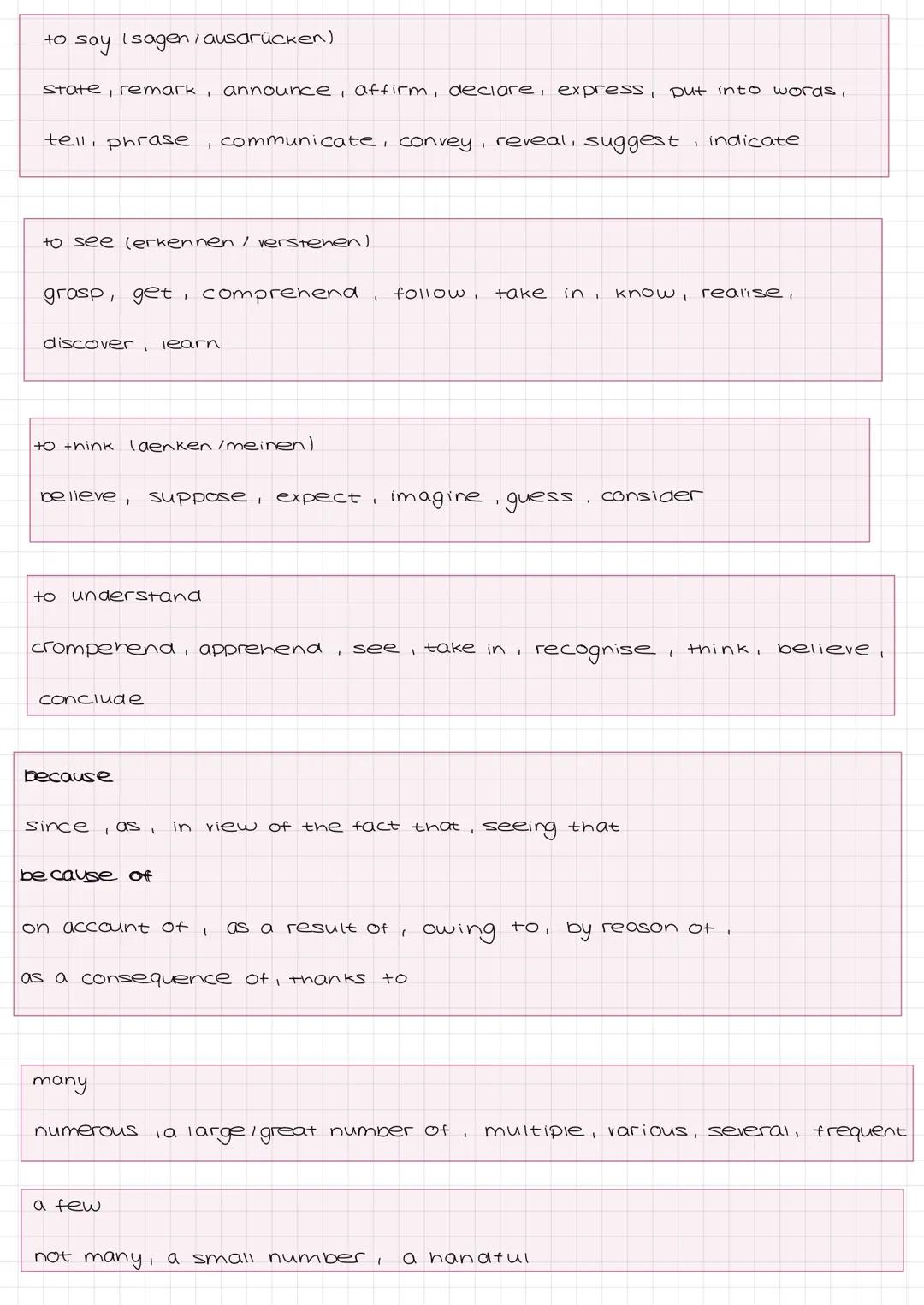 Reinung von Argumenten
first lly)..., seconally)..., thira (ly).... → erstens, zweitens, drittens
furthermore → außerdem /aarüber hinaus