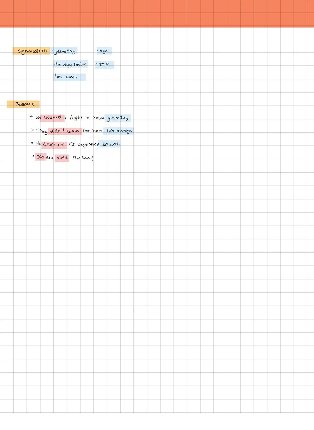 --- OCR Start ---
Das Simple present ist eine Zeitform der Gegenwart, die regelmäßige Handlungen ausdrücht!
Bildung:
Du bildest einen Satz i